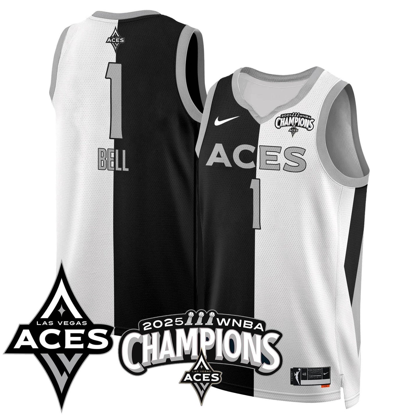 Men's Las Vegas Aces 2025 WNBA Championship Jersey - All Stitched