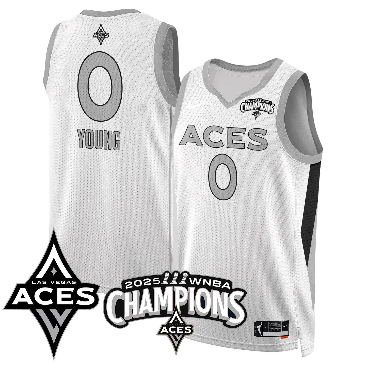 Men's Las Vegas Aces 2025 WNBA Championship Jersey - All Stitched