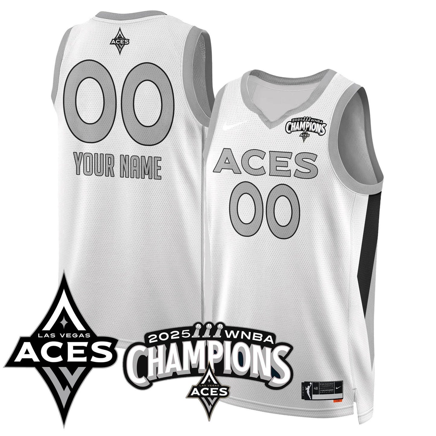 Las Vegas Aces 2025 WNBA Championship Custom Jersey - All Stitched