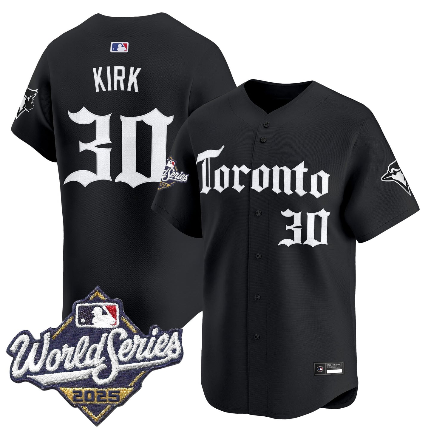 Men's Toronto Blue Jays 2025 World Series Vapor Premier Limited Jersey - Gothic North Edition - All Stitched