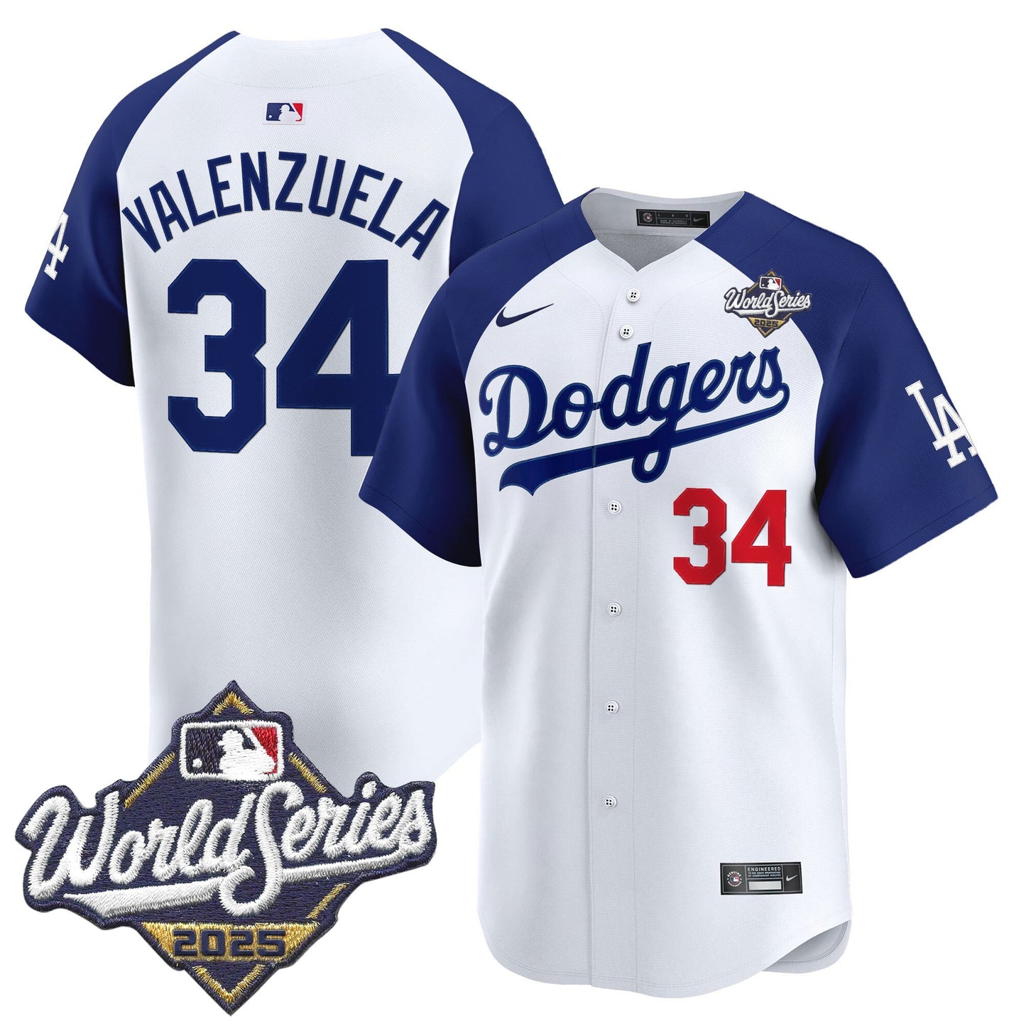 Men's Dodgers 2025 World Series Vapor Premier Limited Jersey V2 - All Stitched
