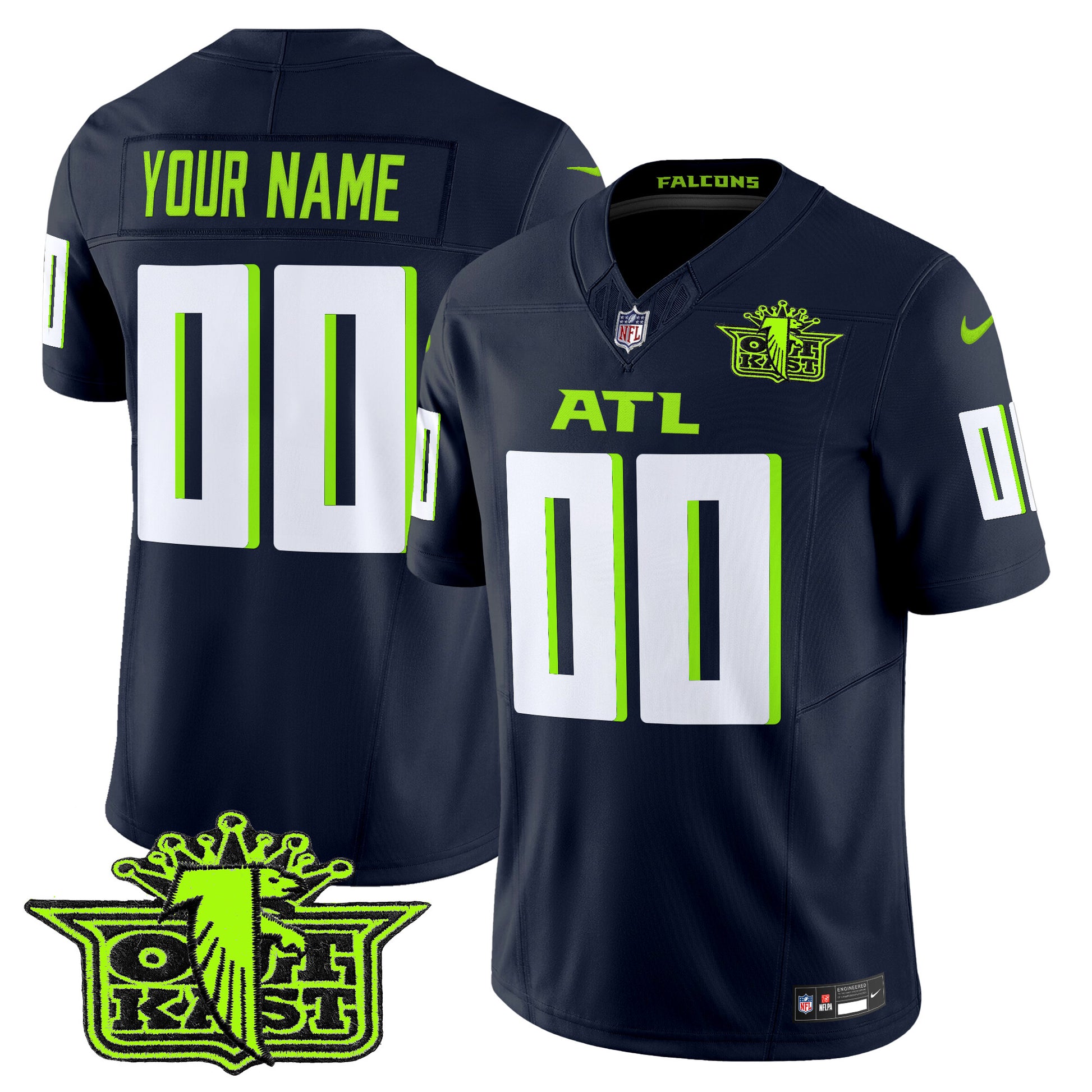 Outkast x Atlanta Falcons 2025 Atliens Vapor Limited Custom Jersey - All Stitched