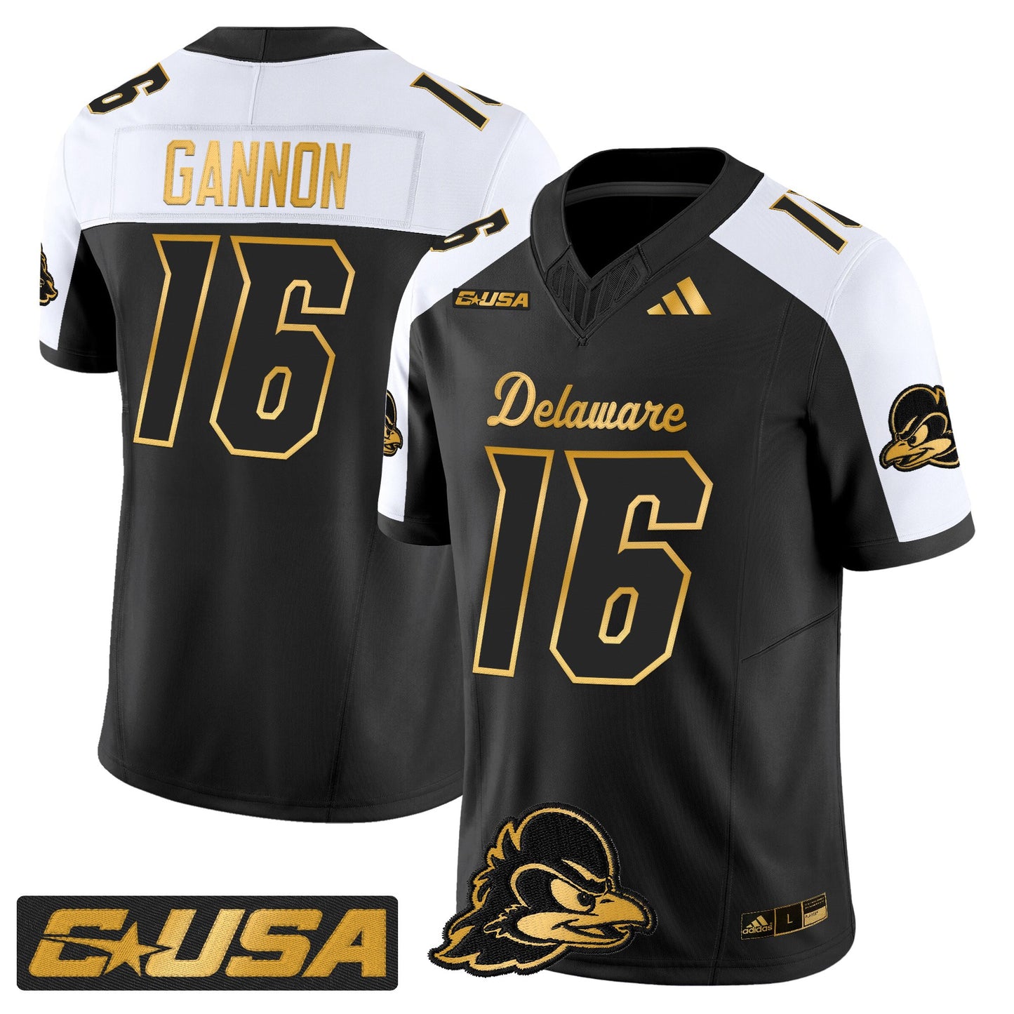 Men's Delaware Blue Hens 2025 Gold Vapor Limited Jersey - All Stitched
