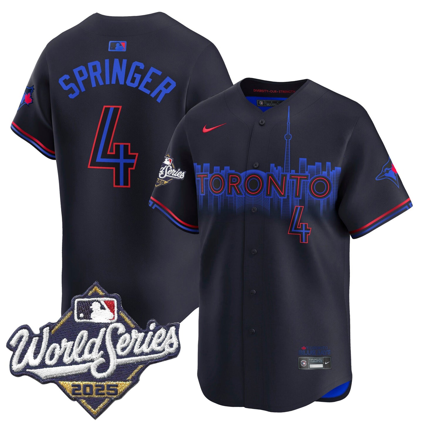 Men's Toronto Blue Jays 2025 World Series Vapor Premier Limited Jersey - All Stitched