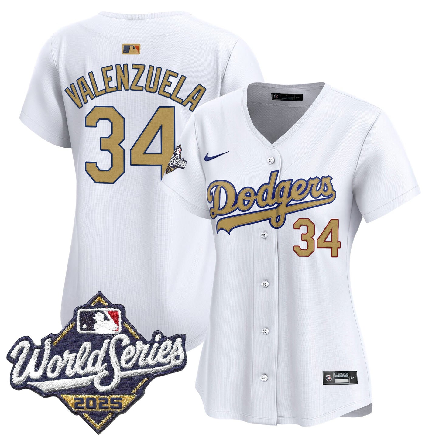 Dodgers 2025 World Series Gold Vapor Premier Limited Jersey - All Stitched