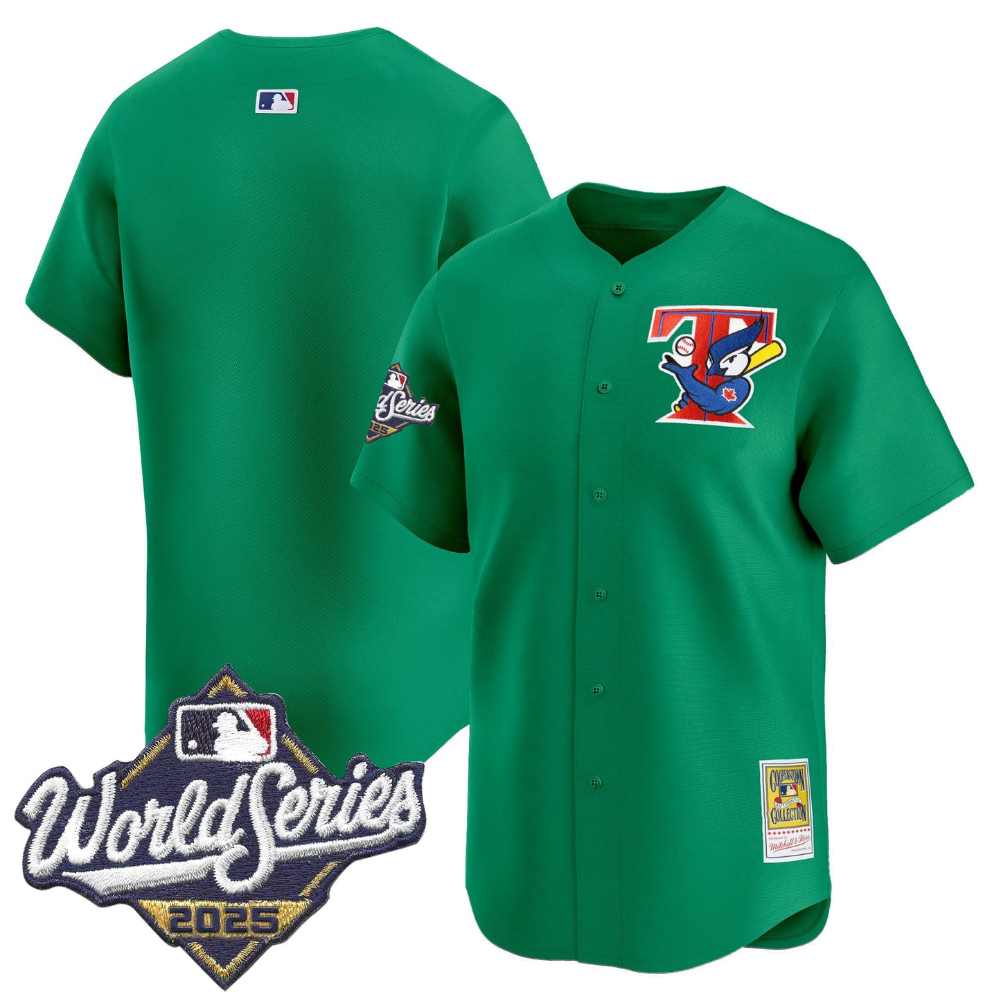 Men's Toronto Blue Jays Throwback Vapor Premier Limited Jersey - 2025 World Series Patch - All Stitched