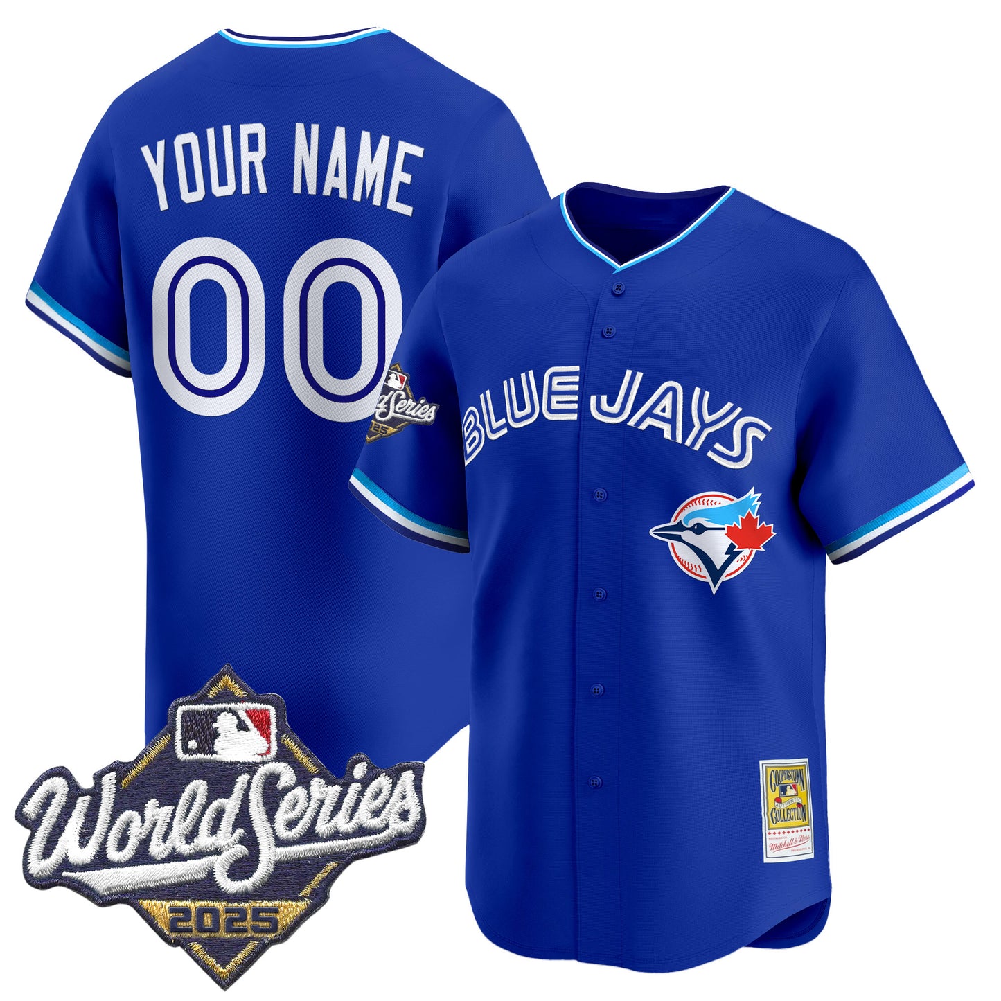 Toronto Blue Jays Throwback Vapor Premier Limited Custom Jersey - 2025 World Series Patch - All Stitched