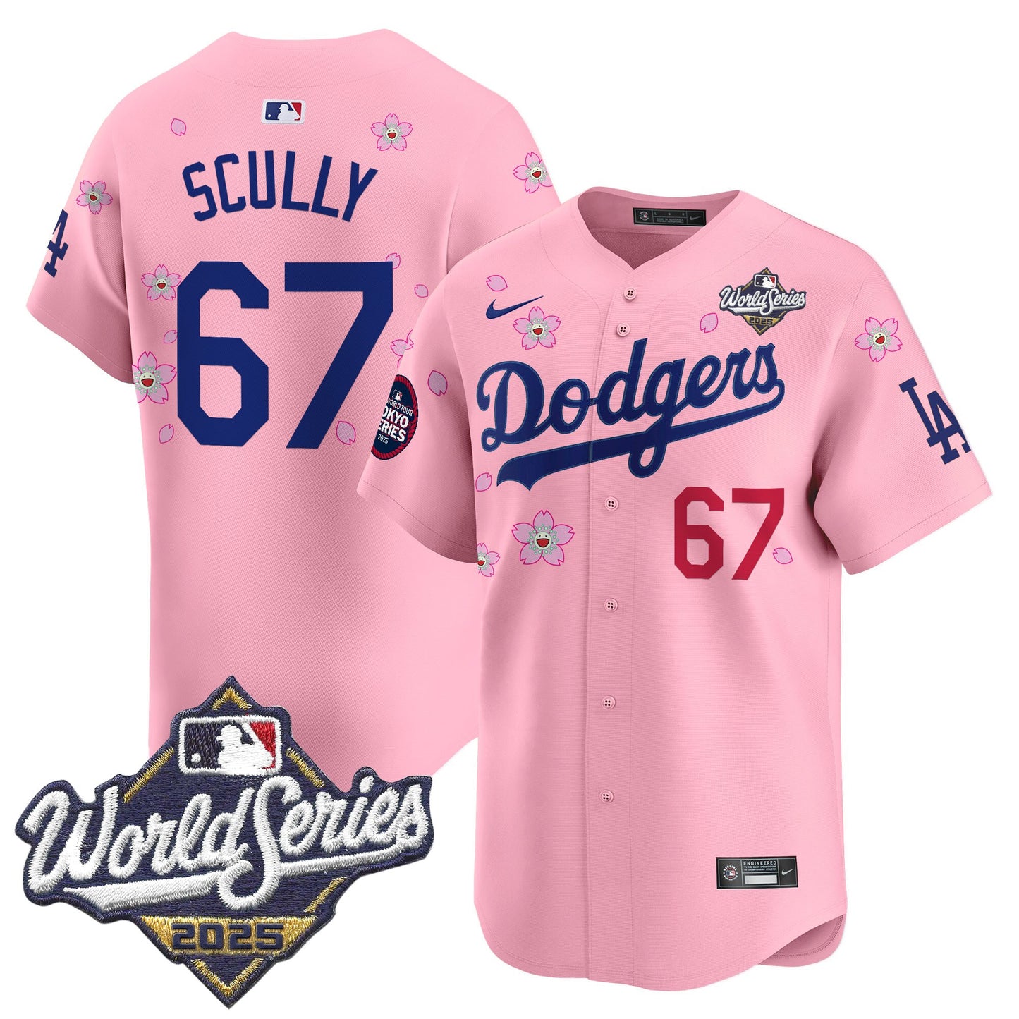 Men's Dodgers 2025 World Series x Tokyo Series Vapor Premier Limited Jersey V2 - Stitched
