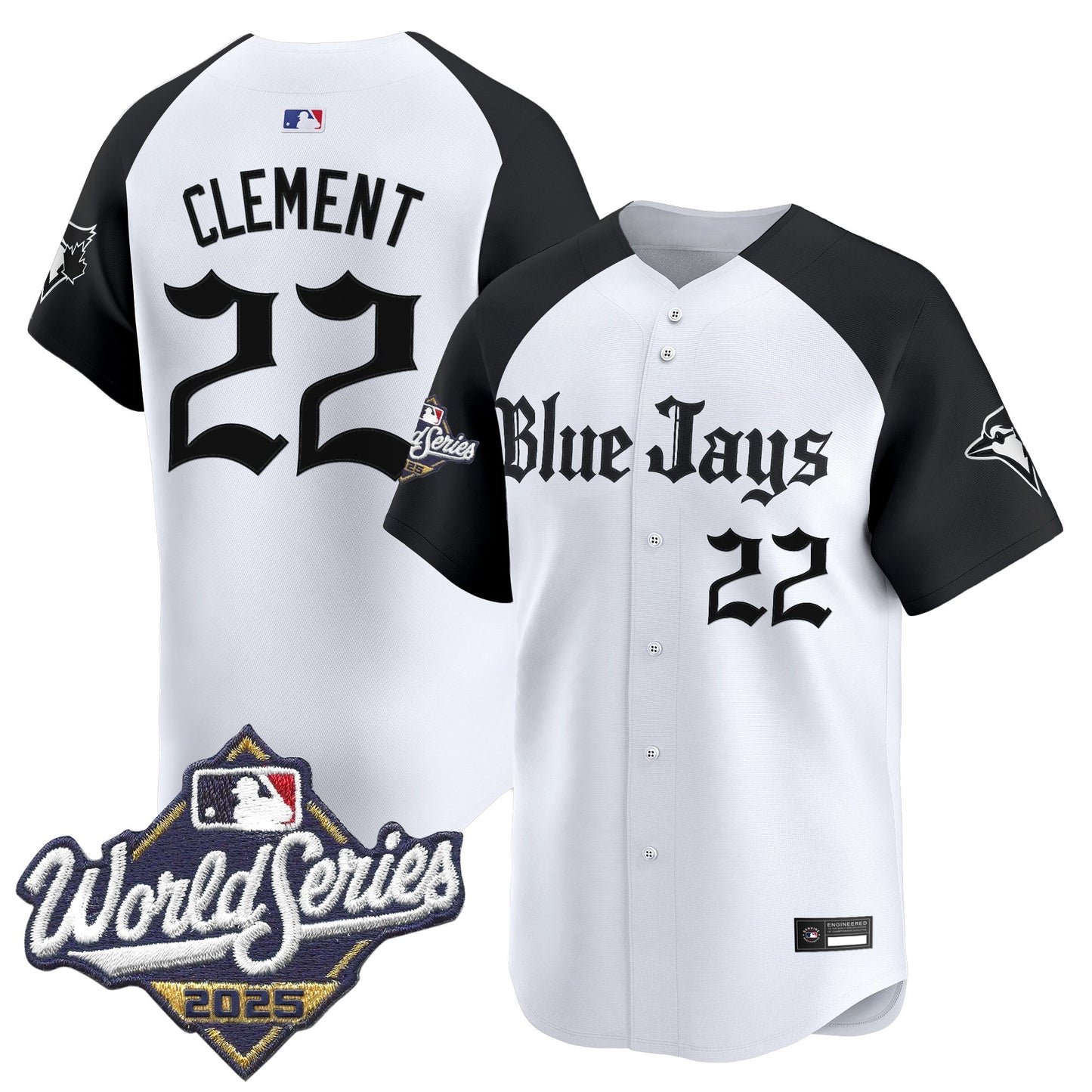 Men's Toronto Blue Jays 2025 World Series Vapor Premier Limited Jersey V2 - Gothic North Edition - All Stitched