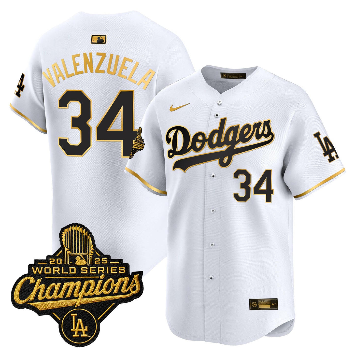 Men's Dodgers 2025 World Series Champions Vapor Premier Limited Jersey - All Stitched