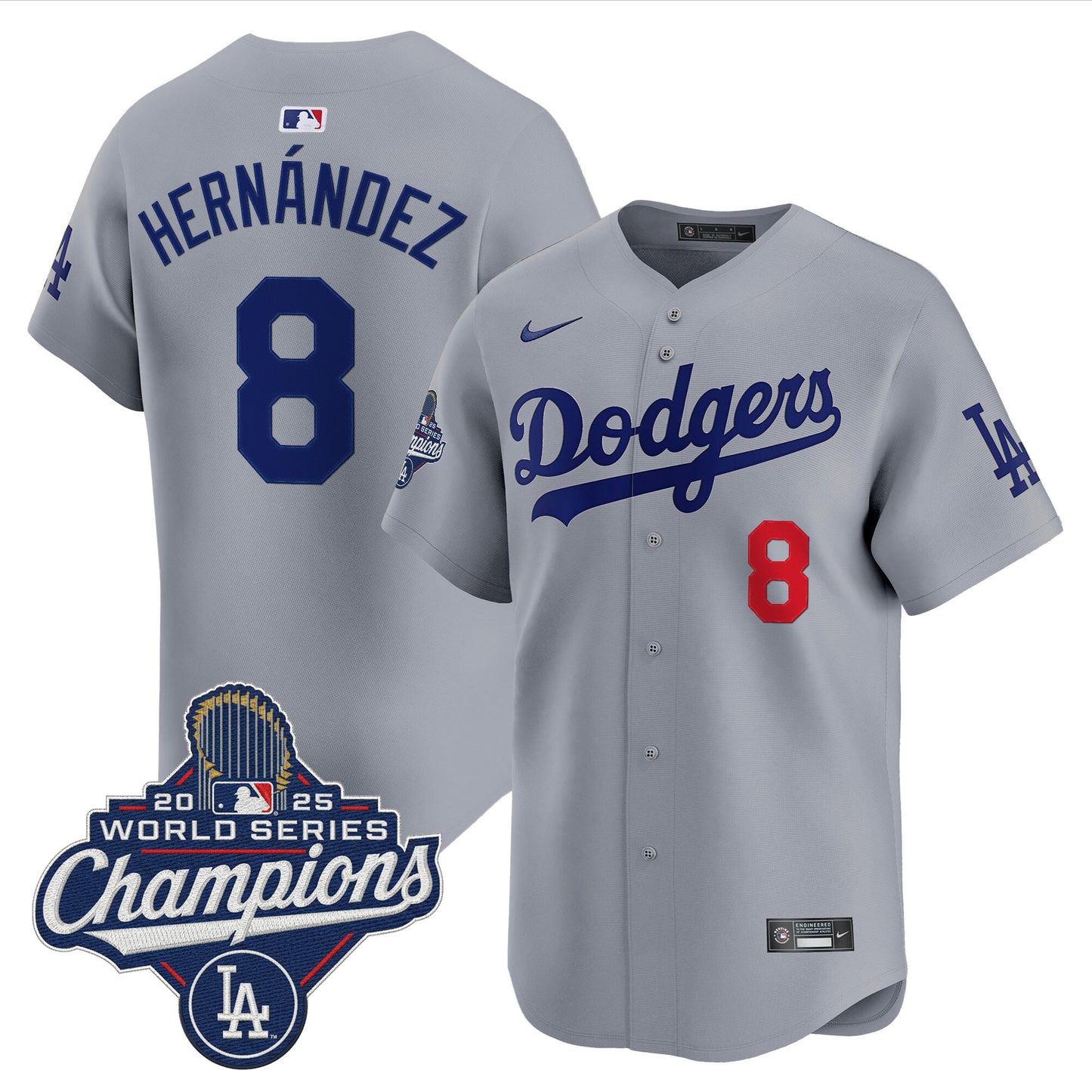 Men's Dodgers 2025 World Series Champions Vapor Premier Limited Jersey - All Stitched