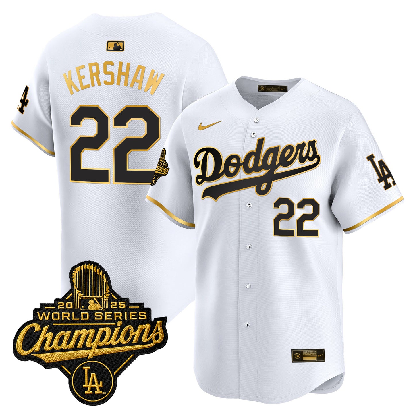 Men's Dodgers 2025 World Series Champions Vapor Premier Limited Jersey - All Stitched