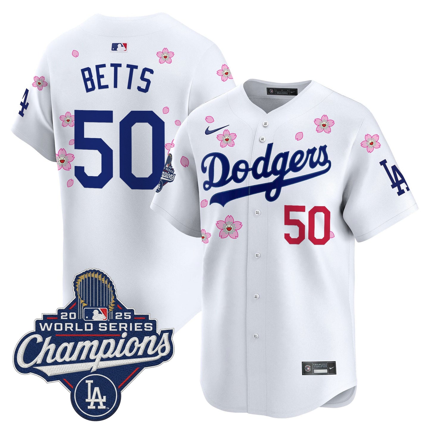 Men's Dodgers 2025 World Series Champions x Tokyo Series Vapor Premier Limited Jersey - Stitched