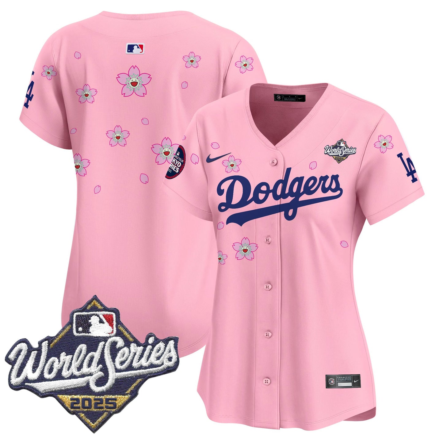 Women's Dodgers 2025 World Series x Tokyo Series Vapor Premier Limited Jersey V2 - Stitched