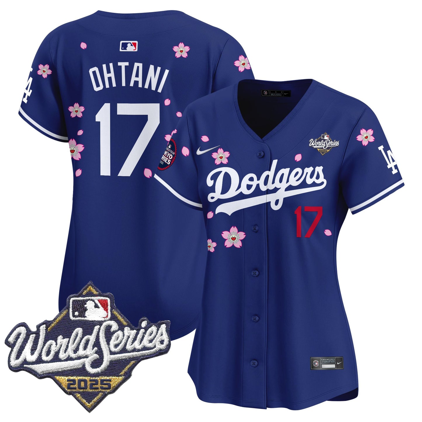 Women's Dodgers 2025 World Series x Tokyo Series Vapor Premier Limited Jersey V2 - Stitched