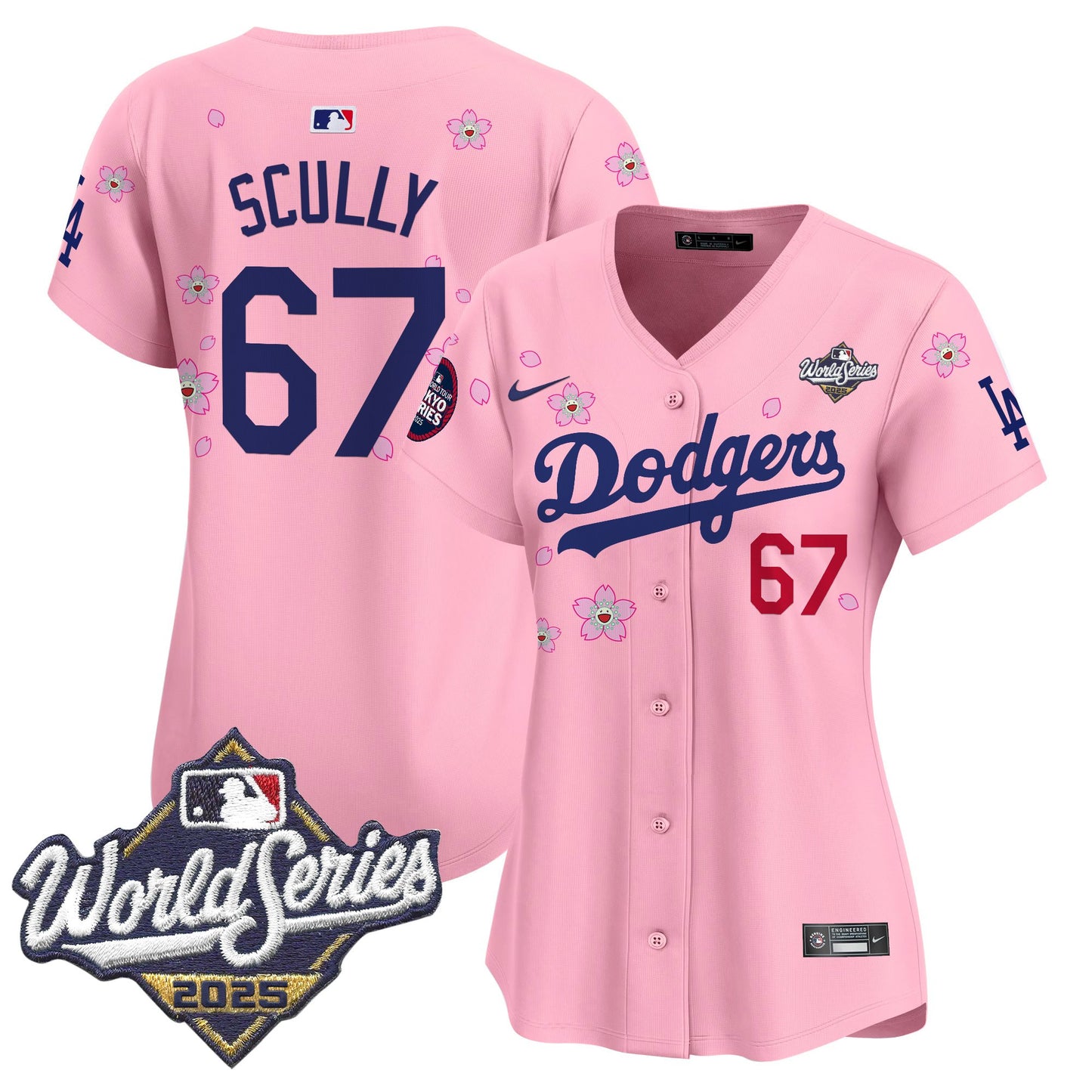 Women's Dodgers 2025 World Series x Tokyo Series Vapor Premier Limited Jersey V2 - Stitched