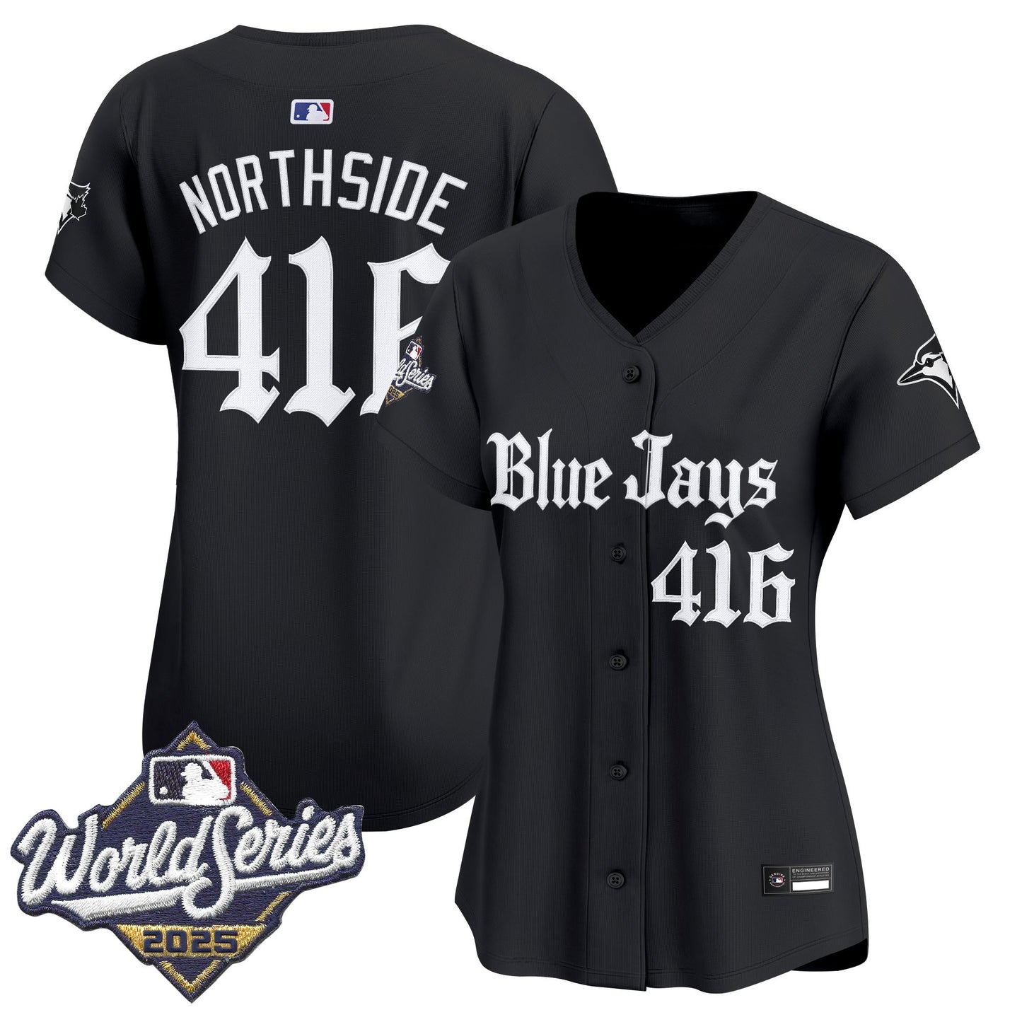 Women's Toronto Blue Jays 2025 World Series Vapor Premier Limited Jersey V2 - Gothic North Edition - All Stitched
