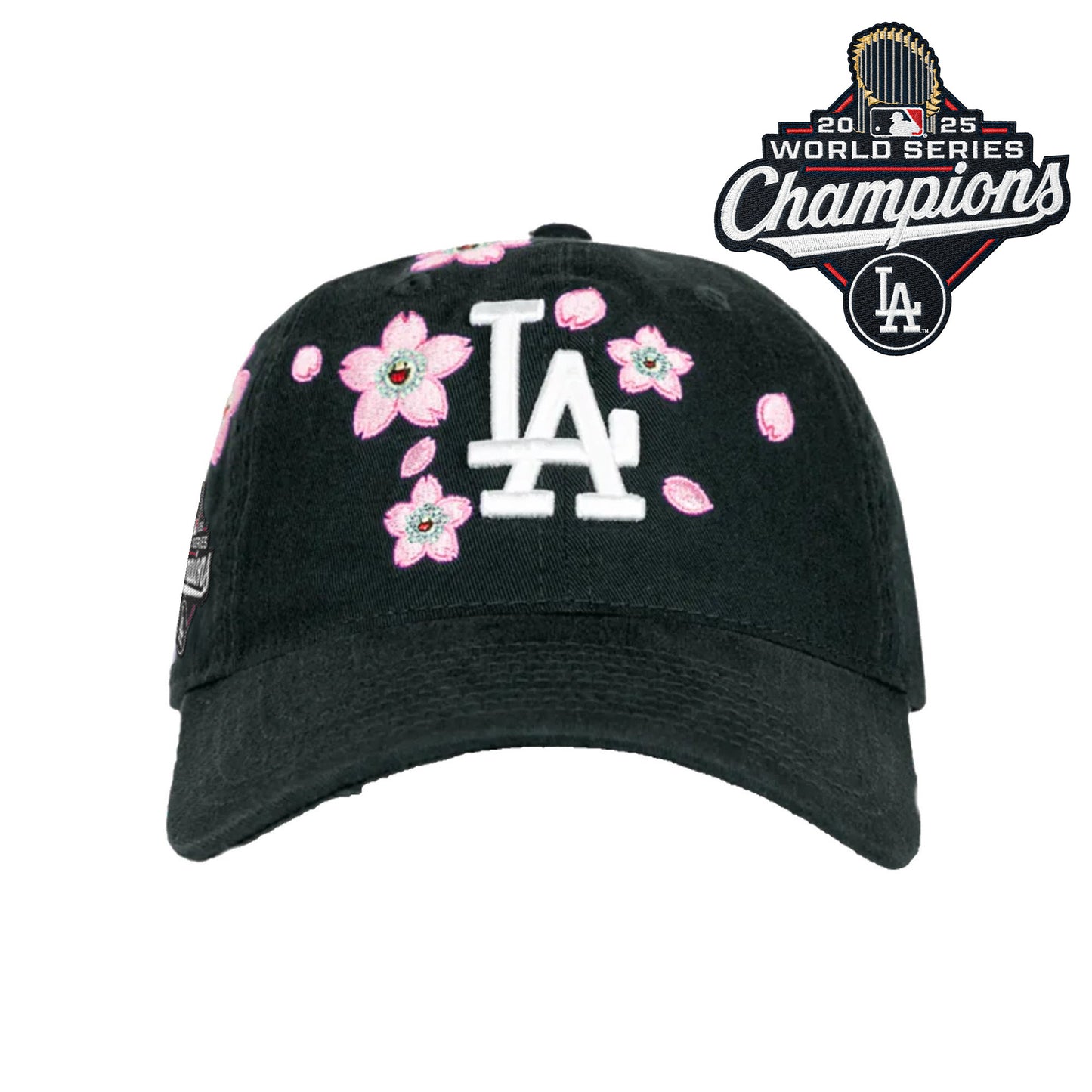 Los Angeles Dodgers 2025 World Series Champions x Tokyo Series Strapback Hat - Embroidered