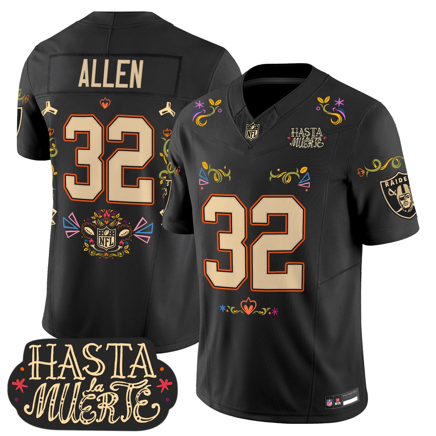 Las Vegas Raiders Mexico 'Hasta la Muerte Edition' Vapor Limited Jersey - All Printed
