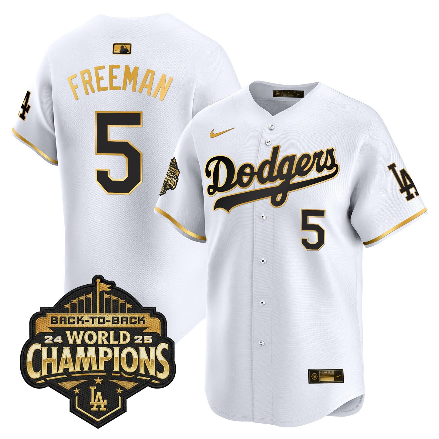 Men's Dodgers 2025 Back-To-Back Champions Vapor Premier Limited Jersey - All Stitched