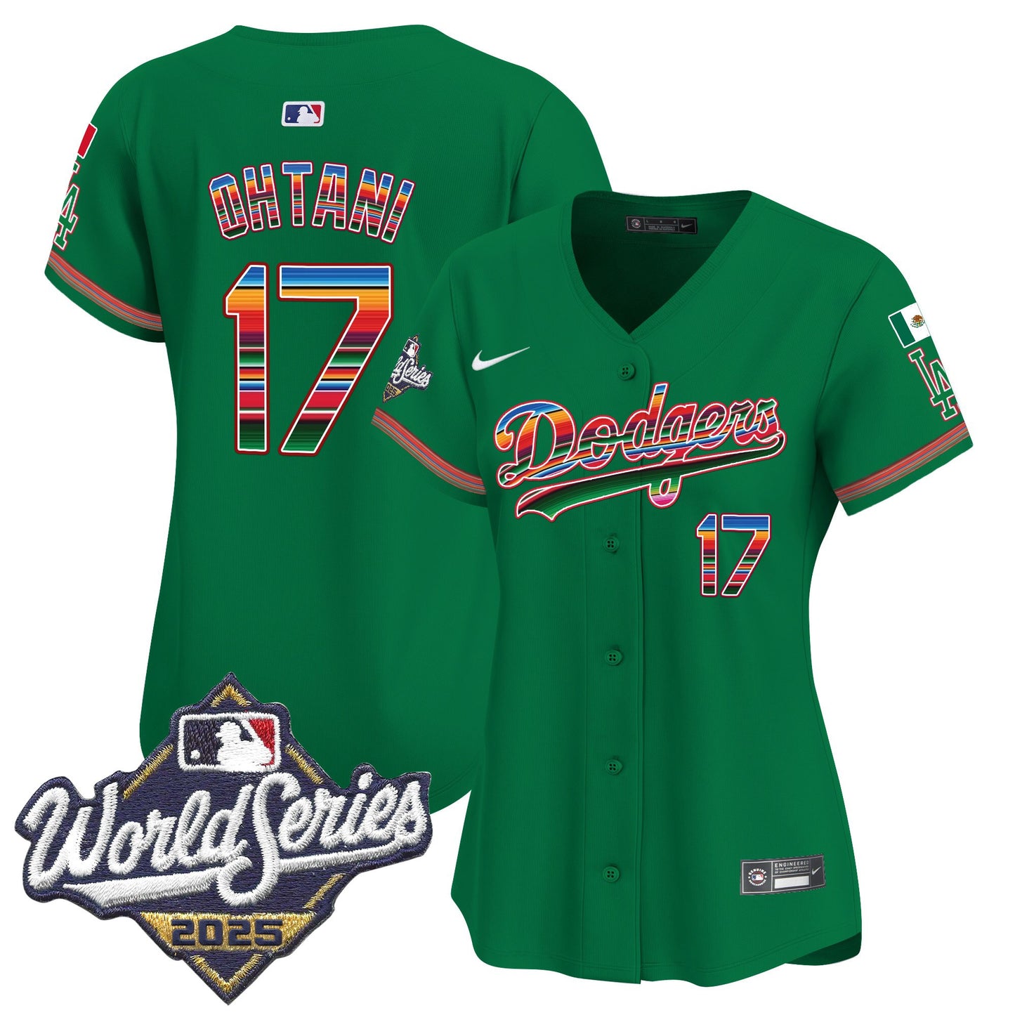 Women's Dodgers Mexico 2025 World Series Vapor Premier Limited Jersey - All Stitched