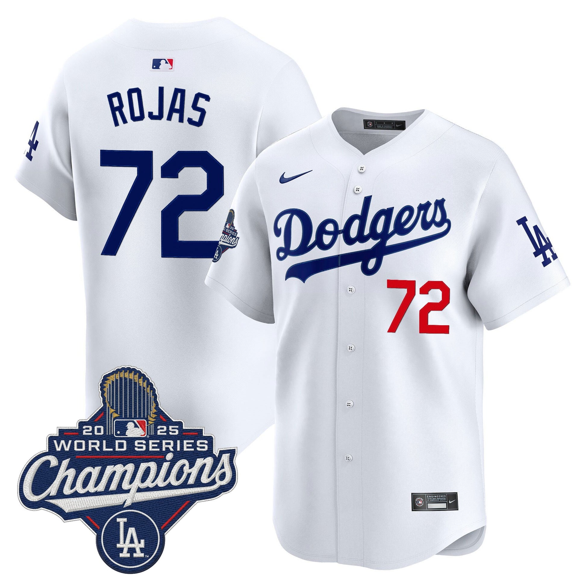 Men's #72 Miguel Rojas 2025 World Series Champions Vapor Premier Limited Jersey - All Stitched
