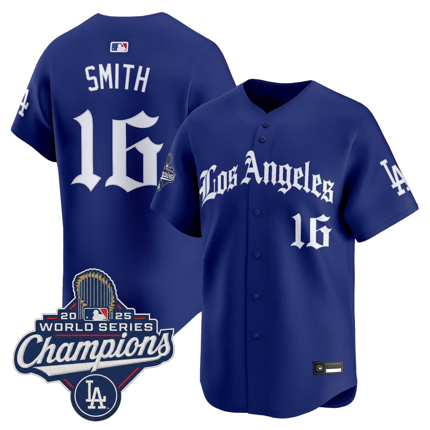 Men's Dodgers 2025 World Series Champions Vapor Premier Limited Jersey V2 - LA Gothic Edition - All Stitched