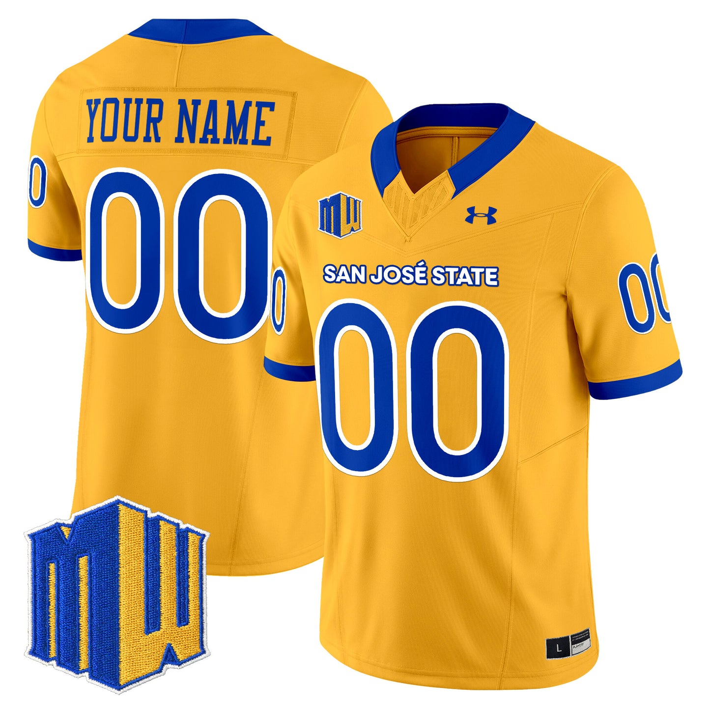 San José State Spartans 2025 Vapor Limited Custom Jersey - All Stitched