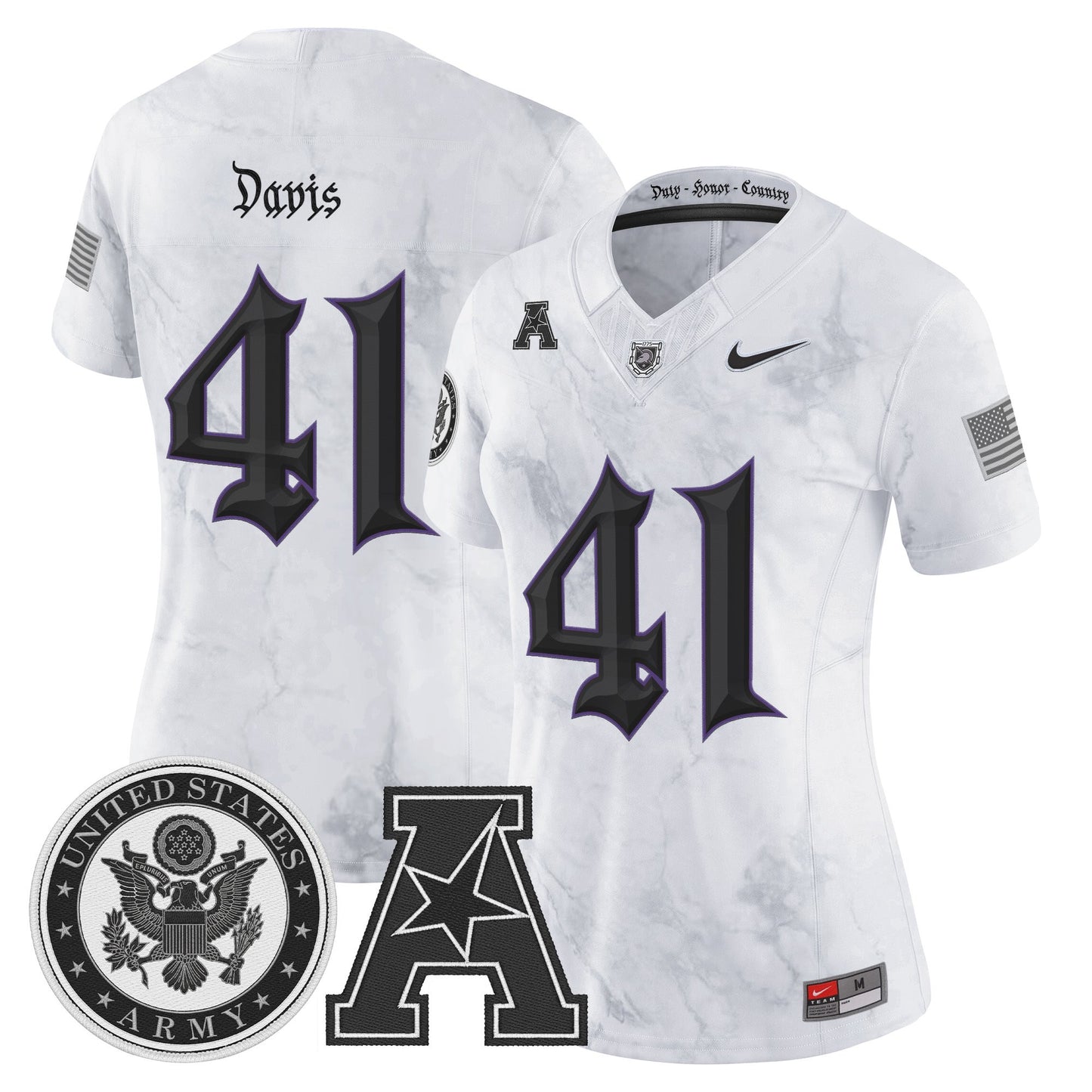 Women's Army Black Knights Honoring 250 Years Of Service And Sacrifice Vapor Limited Jersey - All Stitched