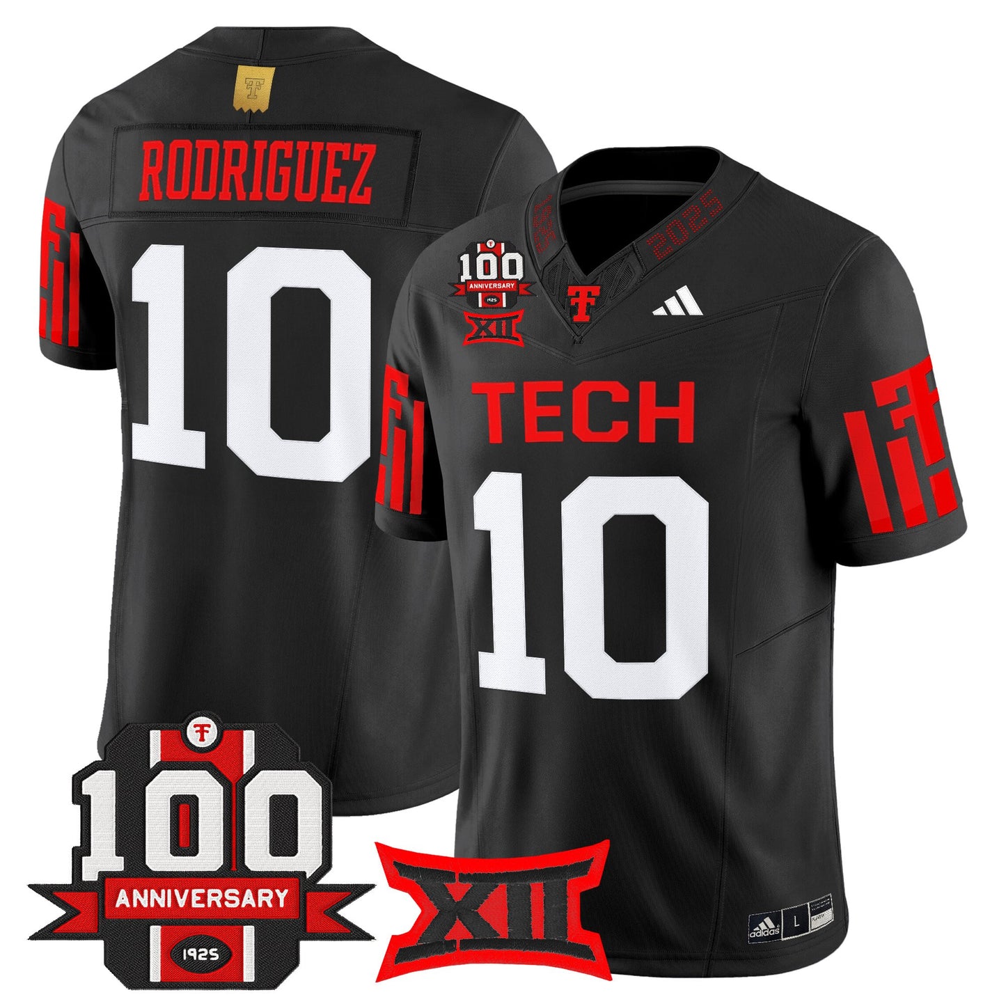 Men's Texas Tech Red Raiders 2025 Vapor Limited Jersey - 100th Anniversary Patch - All Stitched