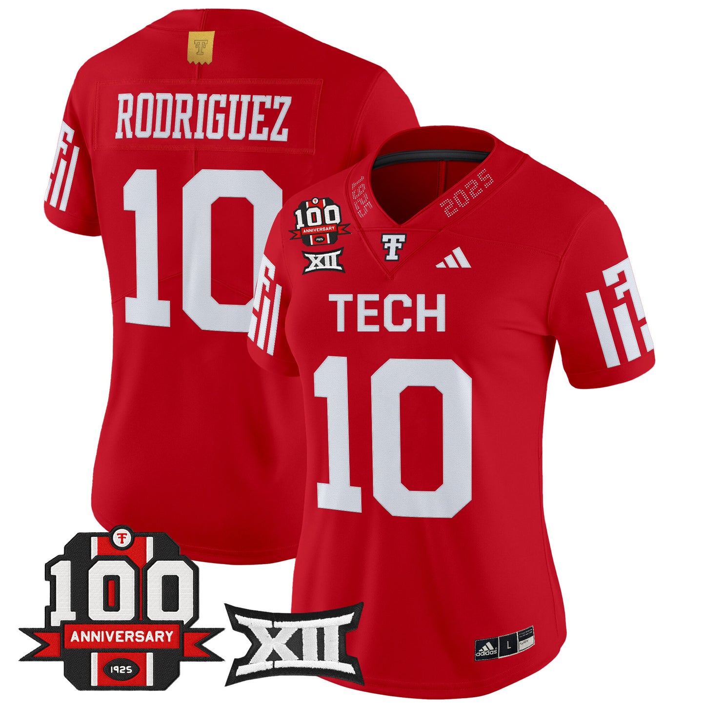 Women's Texas Tech Red Raiders 2025 Vapor Limited Jersey - 100th Anniversary Patch - All Stitched
