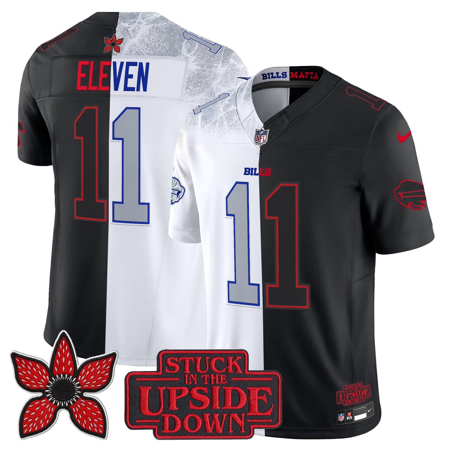 Men's Buffalo Bills 'Upside Down Edition' Vapor Limited Jersey - All Stitched