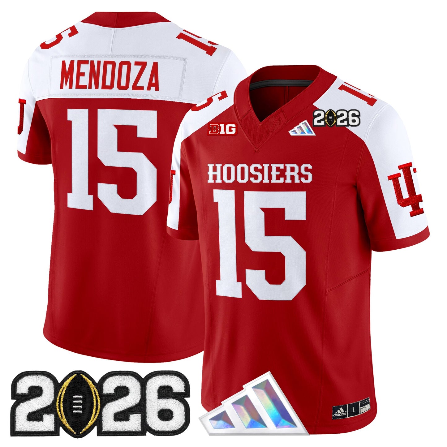 Men's Indiana Hoosiers 2026 CFP Final Patch Vapor Limited Jersey V4 - All Stitched