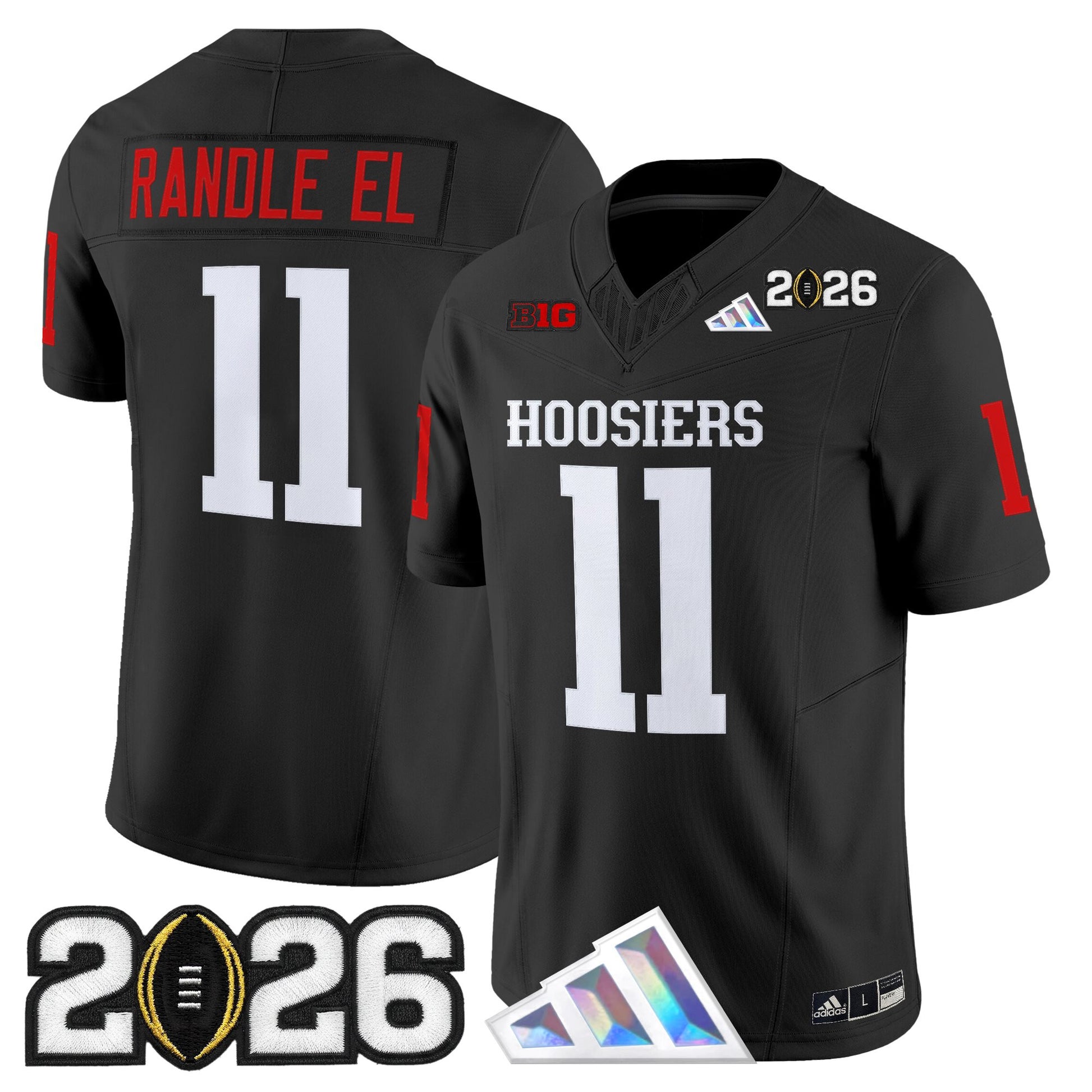 Men's Indiana Hoosiers 2026 CFP Final Patch Vapor Limited Jersey V4 - All Stitched