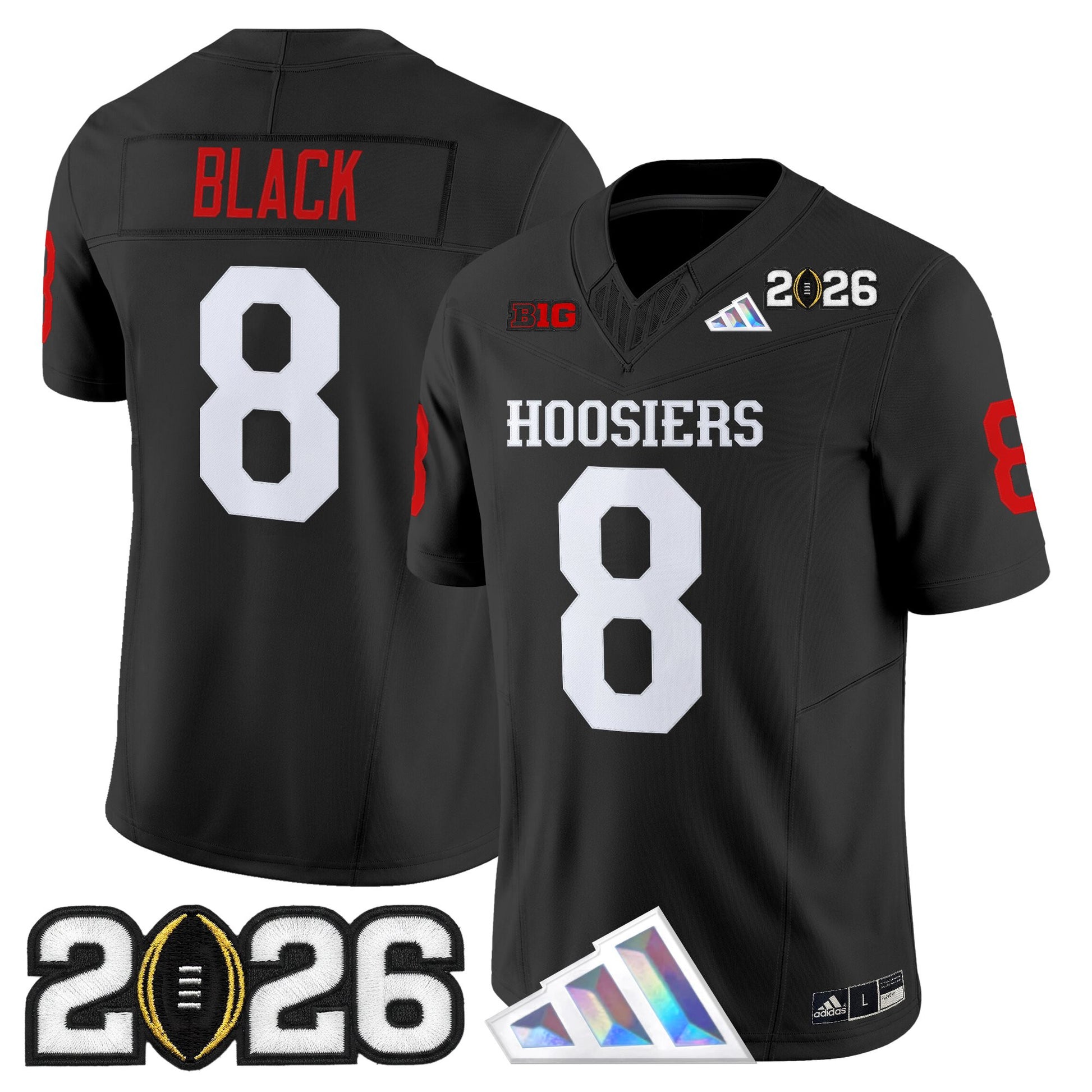 Men's Indiana Hoosiers 2026 CFP Final Patch Vapor Limited Jersey V4 - All Stitched