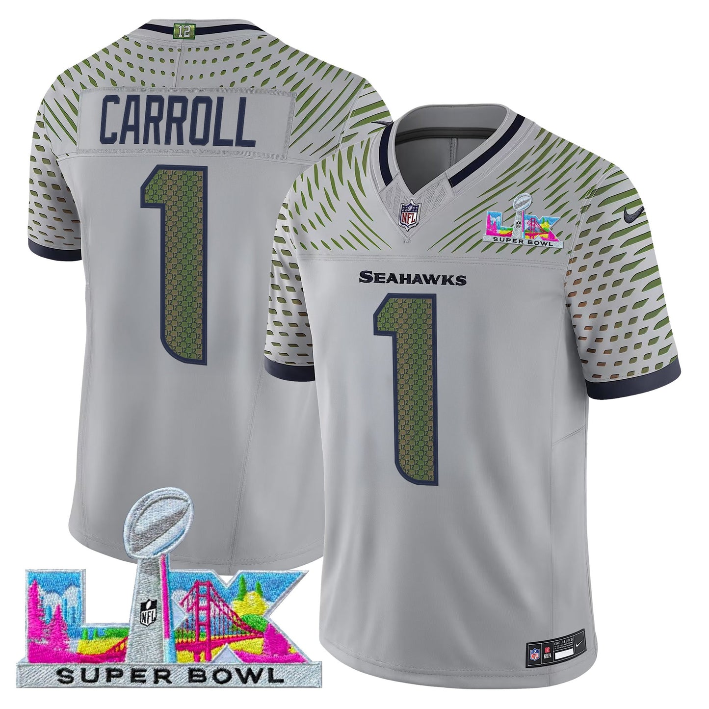 Men's Seattle Seahawks Super Bowl LX Vapor Limited Jersey - All Stitched