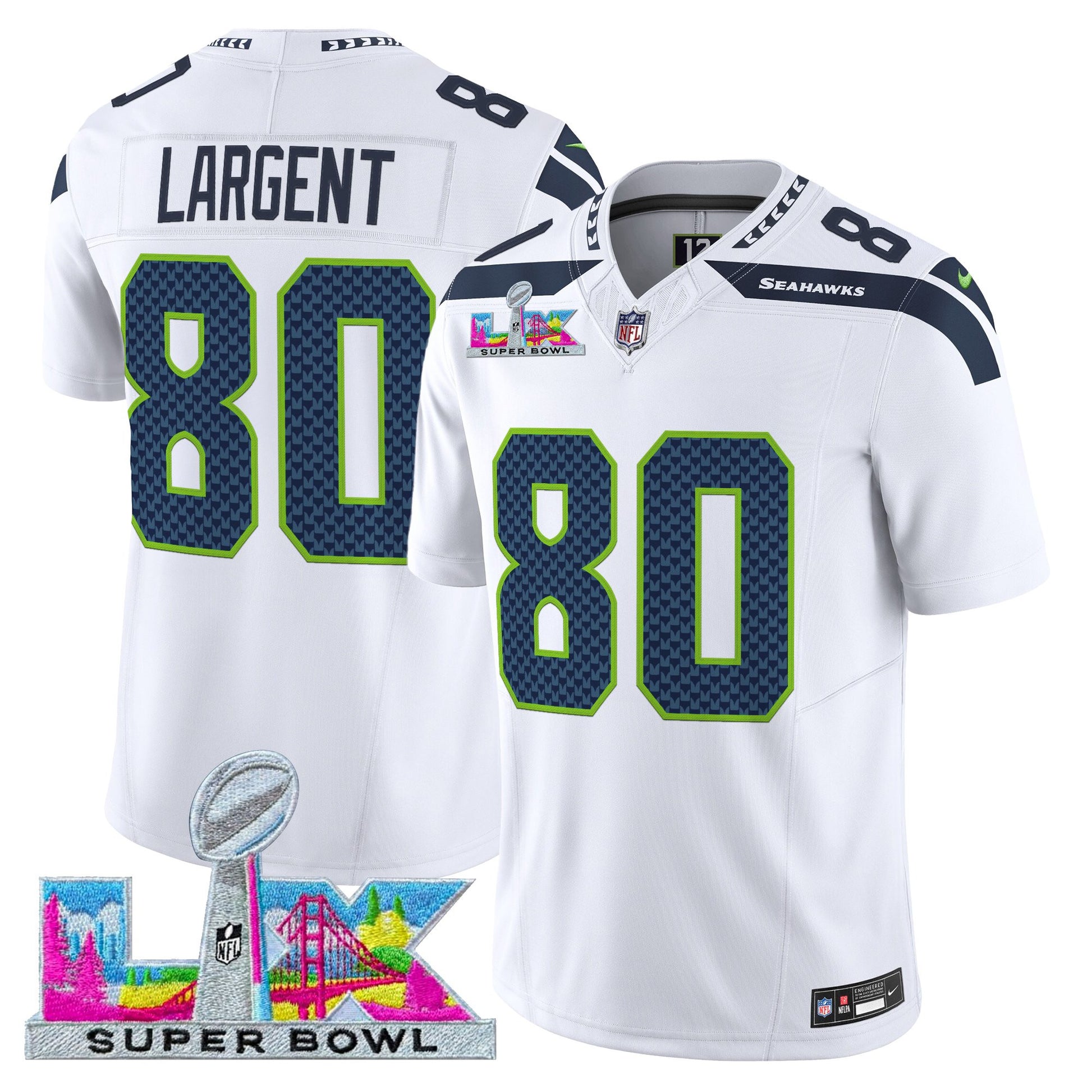 Men's Seattle Seahawks Super Bowl LX Vapor Limited Jersey - All Stitched
