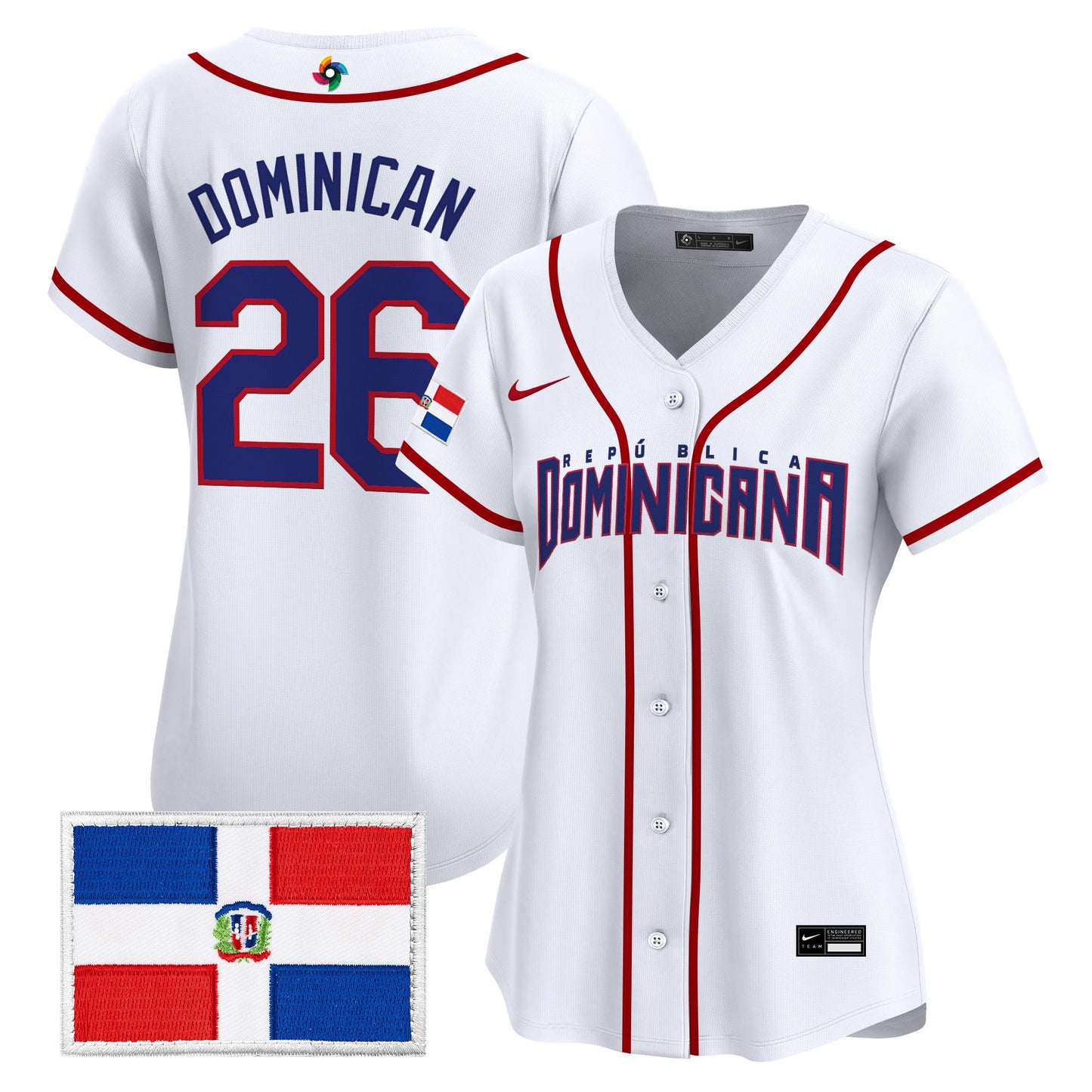 Women's Team Dominican Republic World Baseball Classic Vapor Premier Jersey - All Stitched