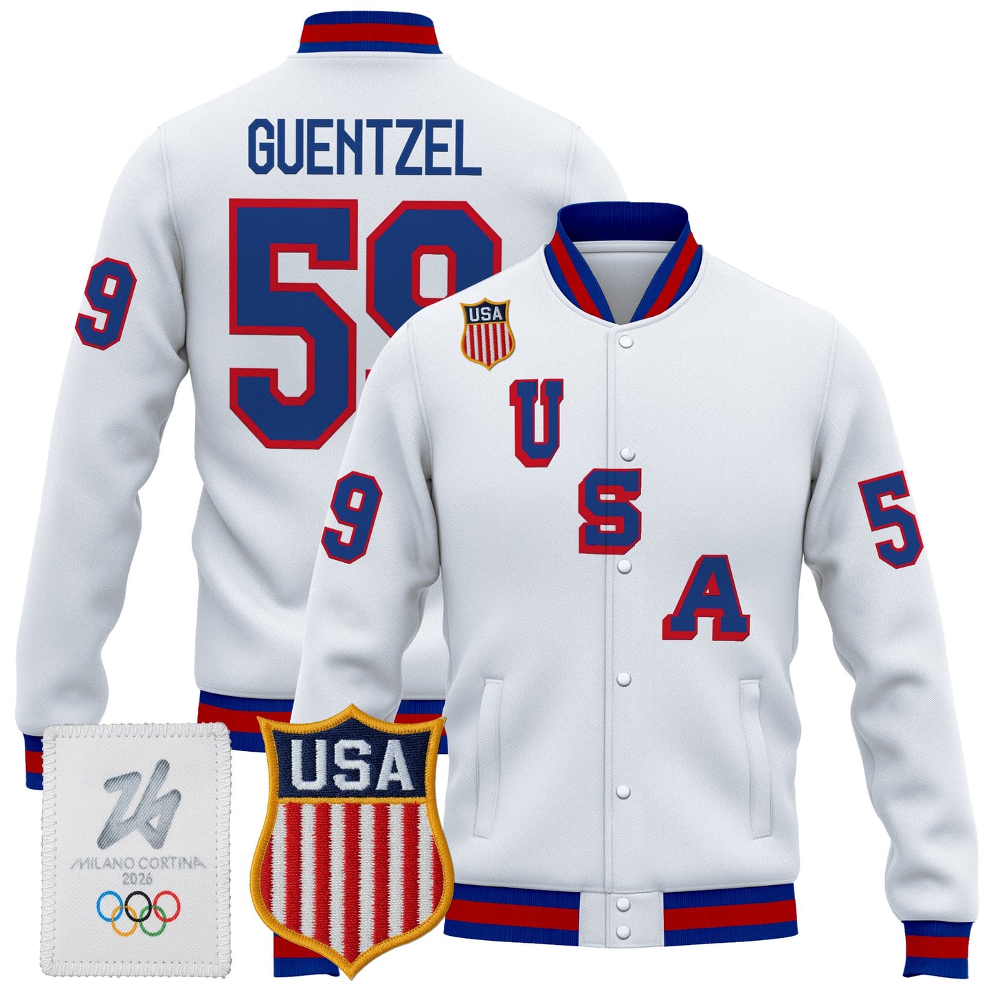 Men's 2026 USA Olympic Premium Hockey Jacket - All Stitched