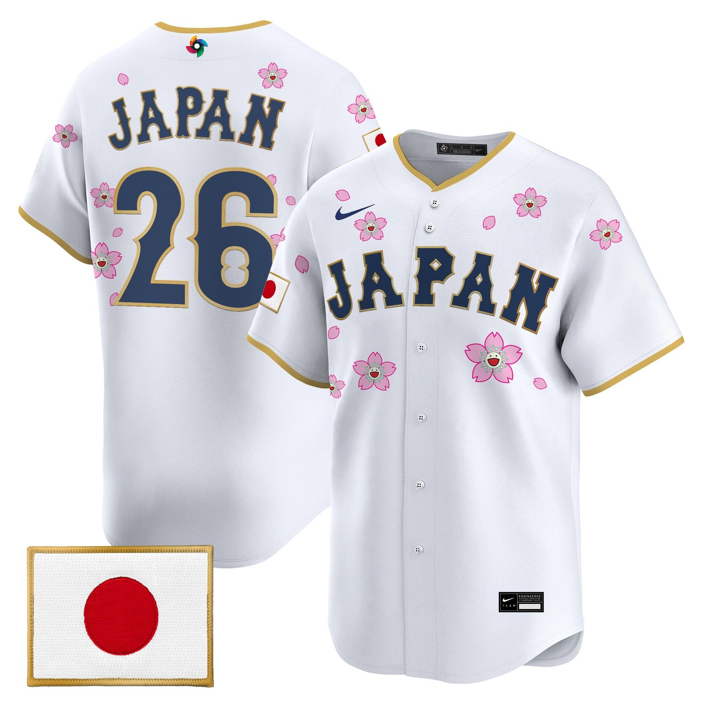 Men's Team Japan World Baseball Classic x Takashi Murakami Vapor Premier Jersey - Stitched