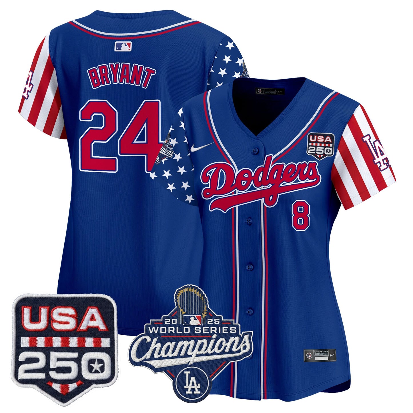 Women's Los Angeles Dodgers "America250 Edition" Vapor Premier Limited Jersey V2 - All Stitched