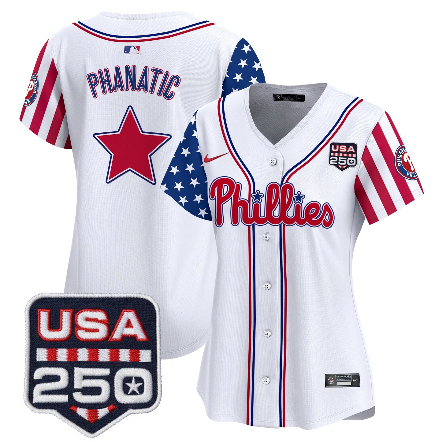 Women's Philadelphia Phillies America250 Edition Vapor Premier Limited Jersey - All Stitched