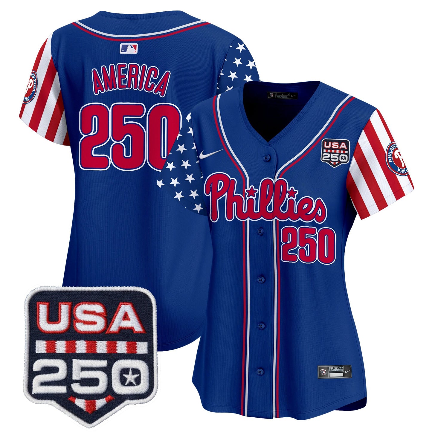 Women's Philadelphia Phillies America250 Edition Vapor Premier Limited Jersey - All Stitched