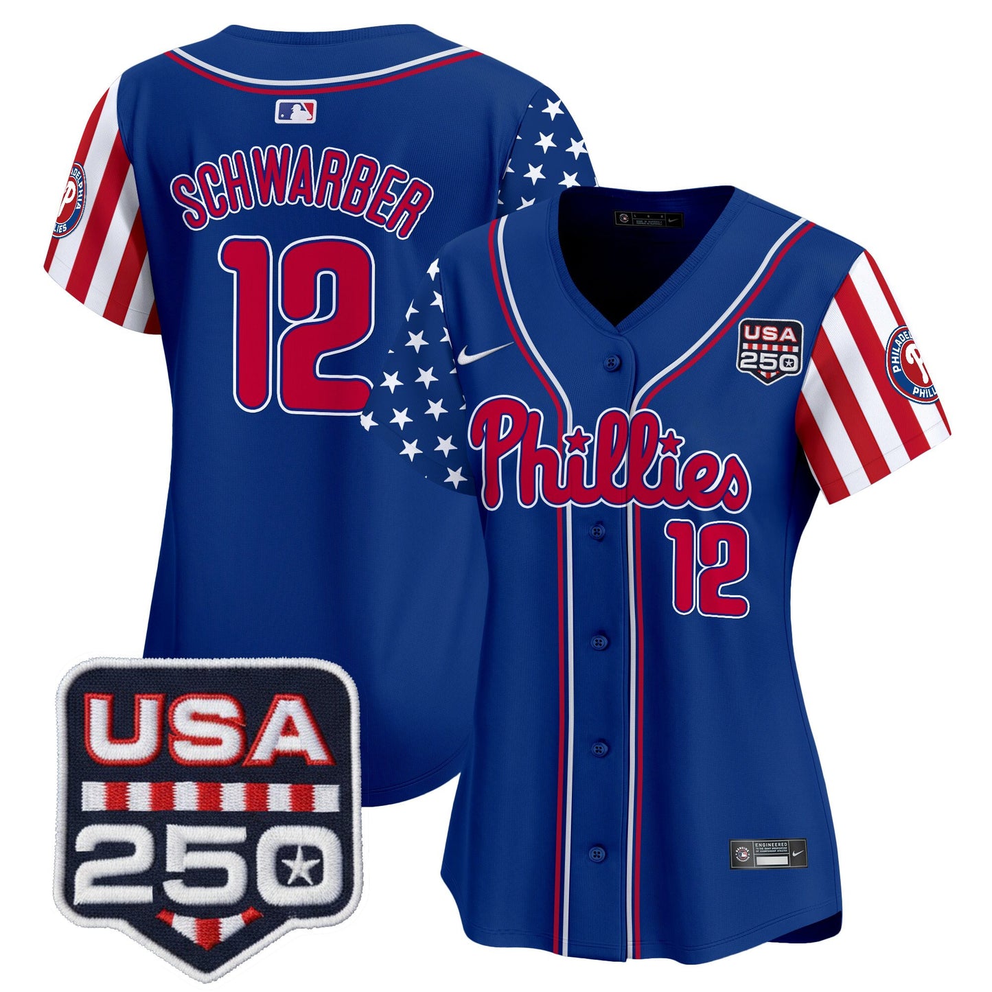 Women's Philadelphia Phillies America250 Edition Vapor Premier Limited Jersey - All Stitched