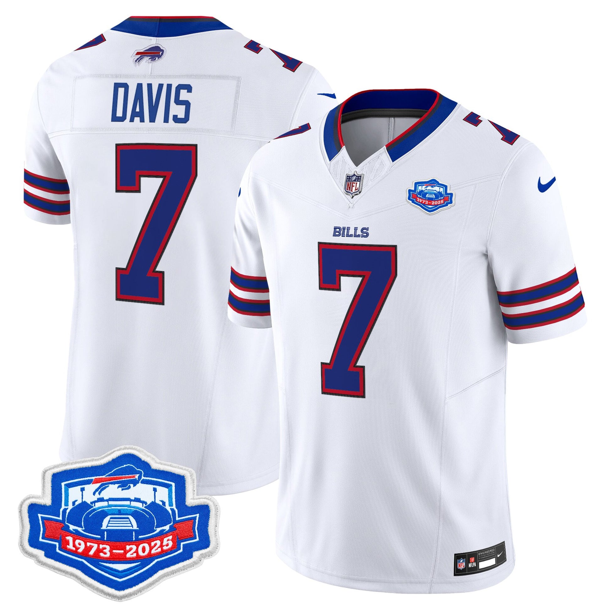 Men's Buffalo Bills 1973 - 2025 Farewell Season Patch Vapor Limited Jersey - All Stitched