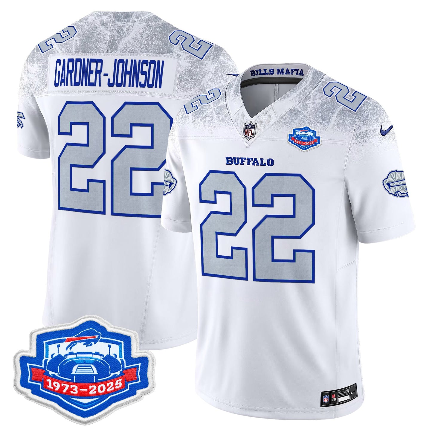 Men's Buffalo Bills 1973 - 2025 Farewell Season Patch Vapor Limited Jersey - All Stitched