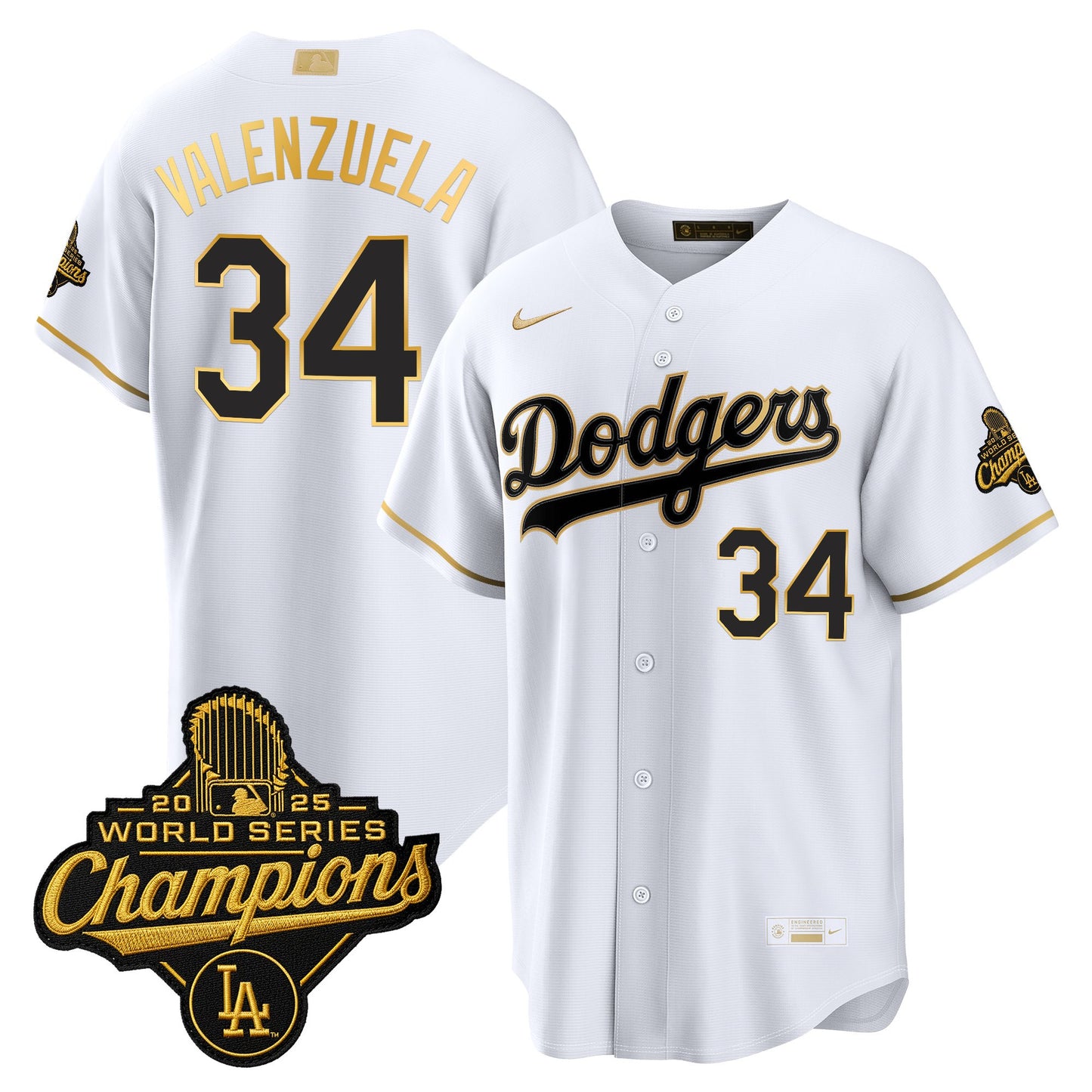 Men's Los Angeles Dodgers "Gold Collection" Premier Limited Jersey - All Stitched