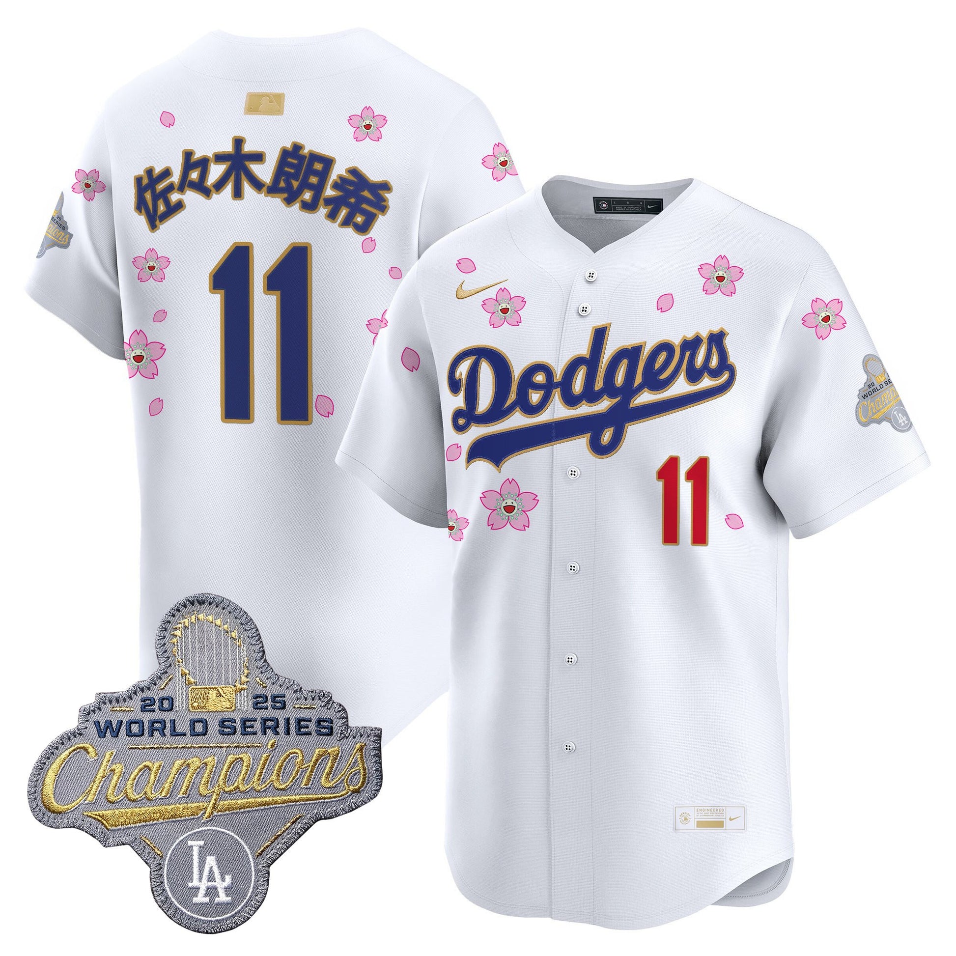 Men's Los Angeles Dodgers "Tokyo Series x Gold Collection" Vapor Premier Limited Jersey - All Stitched