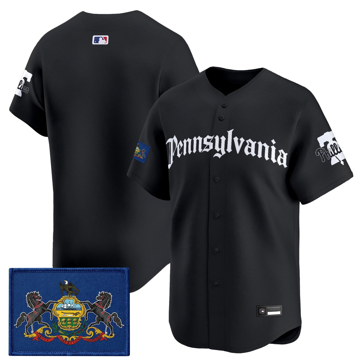 Men's Phillies 'Pennsylvania Gothic Edition' Vapor Premier Limited Jersey - All Stitched