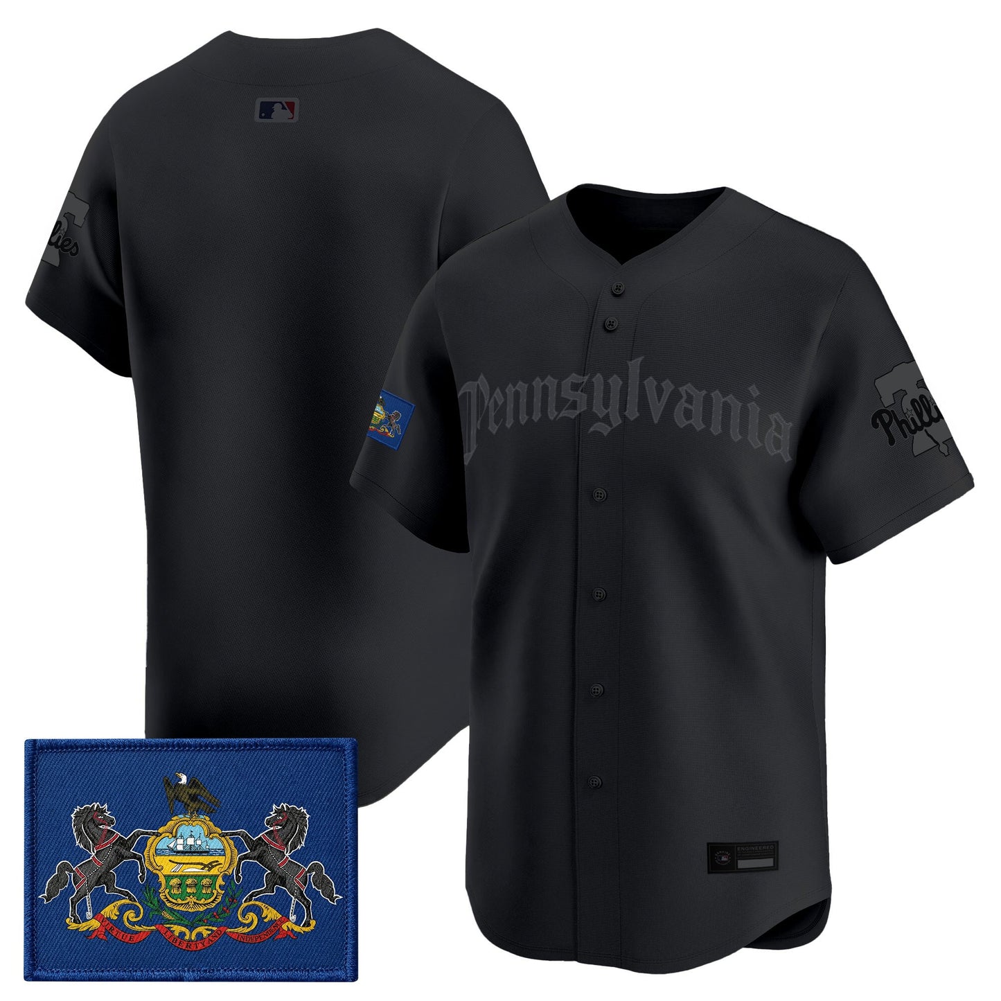 Men's Phillies 'Pennsylvania Gothic Edition' Vapor Premier Limited Jersey - All Stitched